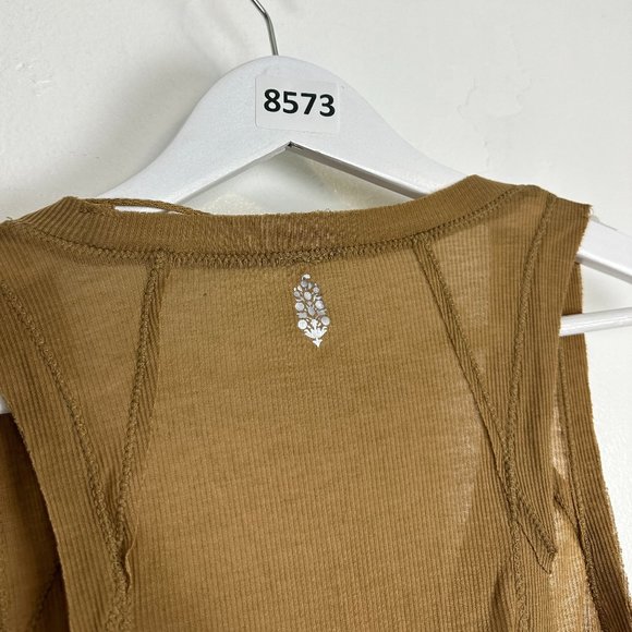 FREE PEOPLE Workout Coverup Tank in Olive Green Size X-Small - Picture 4 of 4